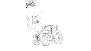 lampu depan New Holland halogen, 12v, clear 82037492 untuk traktor roda New Holland T6010