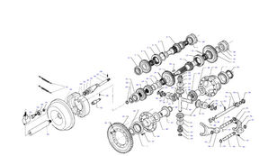tryb koło zębate skrzyni biegów  Massey Ferguson D46145500 untuk traktor roda Massey Ferguson 30 32