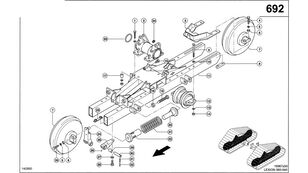 KOZIOŁ ŁOŻYSKUJĄCY Claas (Półgąsienica stalowa; 0006343551 untuk traktor roda Claas Lexion 560
